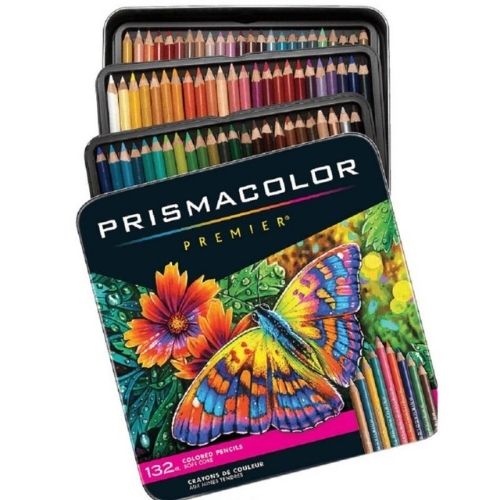 132 Colores Prismacolor Caja Metalica Presentacion Con La Caja Abierta