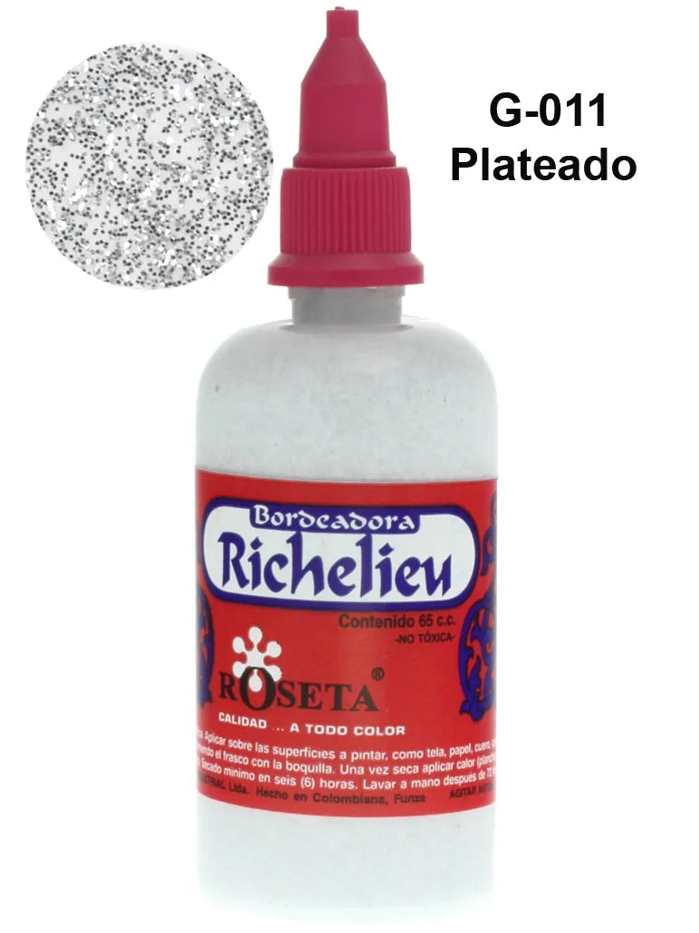 Bordeador Richelieu Plateado Escarchado