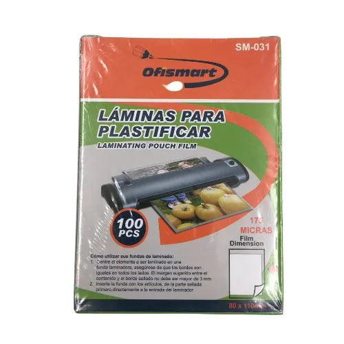 laminaciones, hojas plasticas para laminar - 175 Micras 100 Caratula