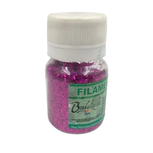 Lluvia lazer, Escarcha en filamentos - Fucsia holo