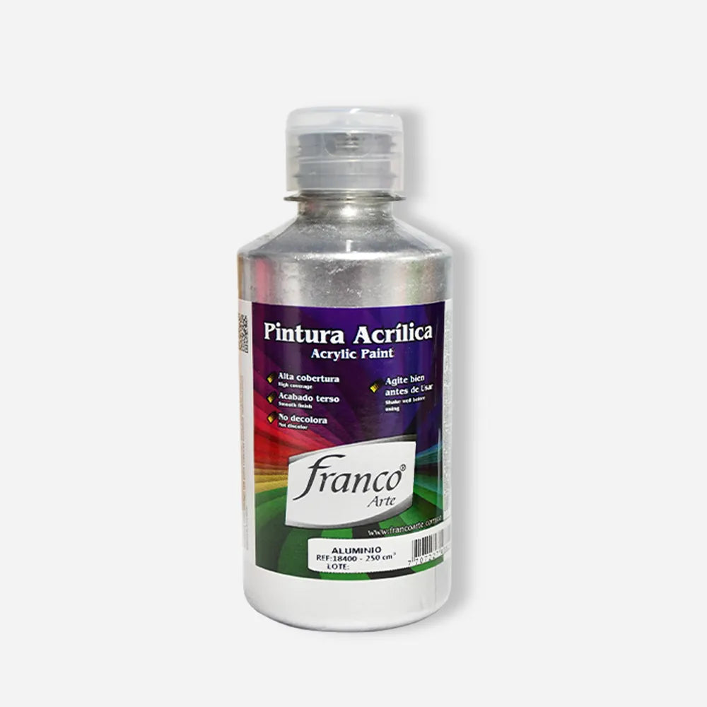 Pintura Acrílica Franco Arte al Frio X 250 ml - Aluminio