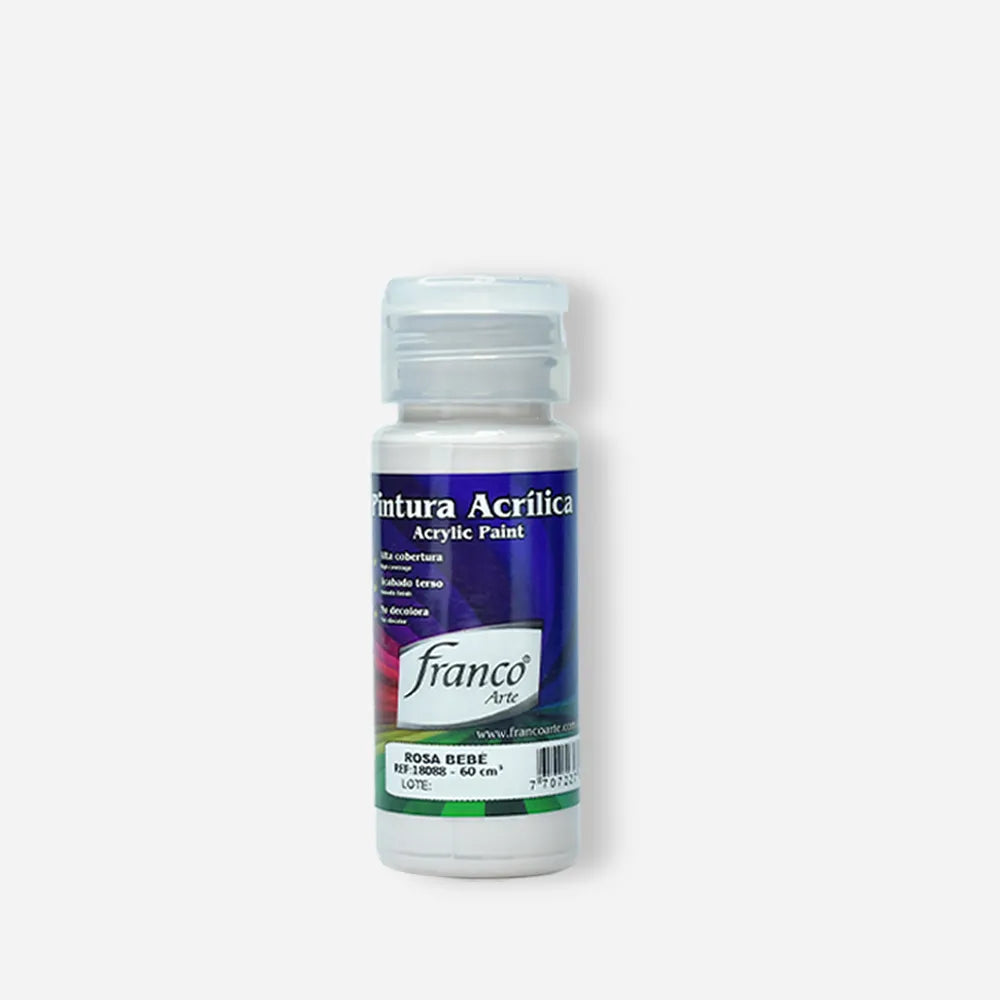 Pintura Acrílica Franco Arte 60ml Al Frio - Rosa Bebé