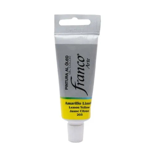 Pintura Oleo Franco Arte tamaño 37 cc Amarillo Limón 203