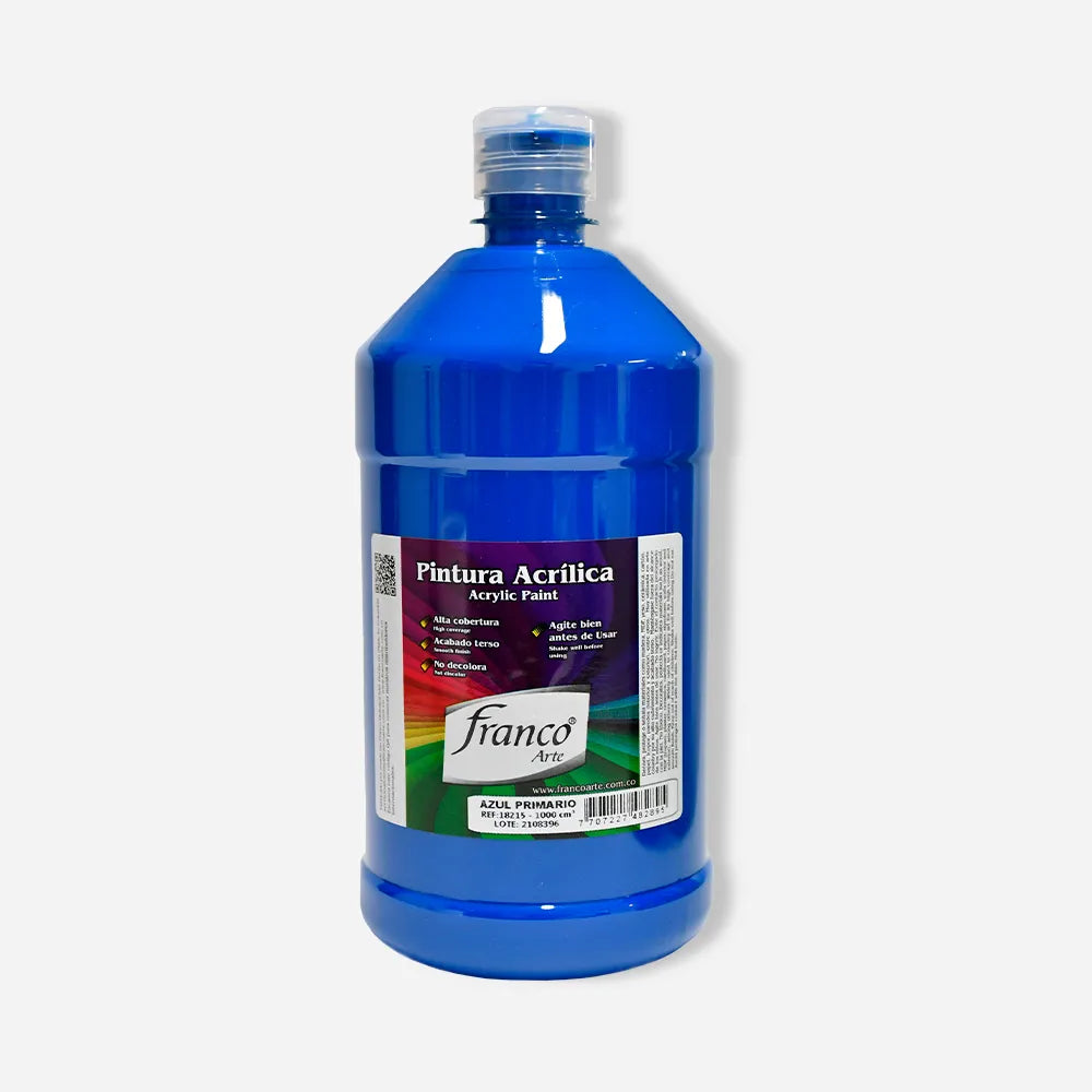Pintura Acrílica Al Frio - Franco Arte De 1 Litro - Azul