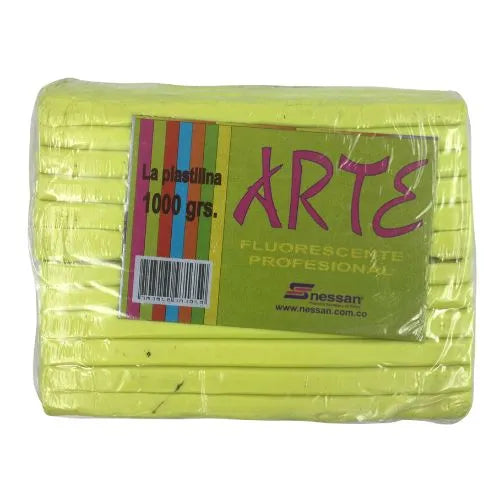 Plastilina Profesional Nessan - Amarillo Fluorescente