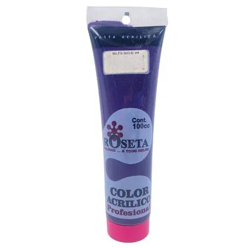 Pasta Acrílica Roseta en tubo Plano violeta oscuro 100cc