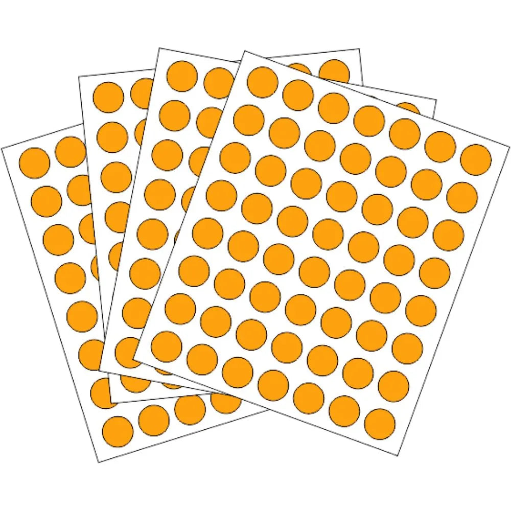 rotulos autoadhesivos circulares - 13mm Dimatic Fluorescente Naranja
