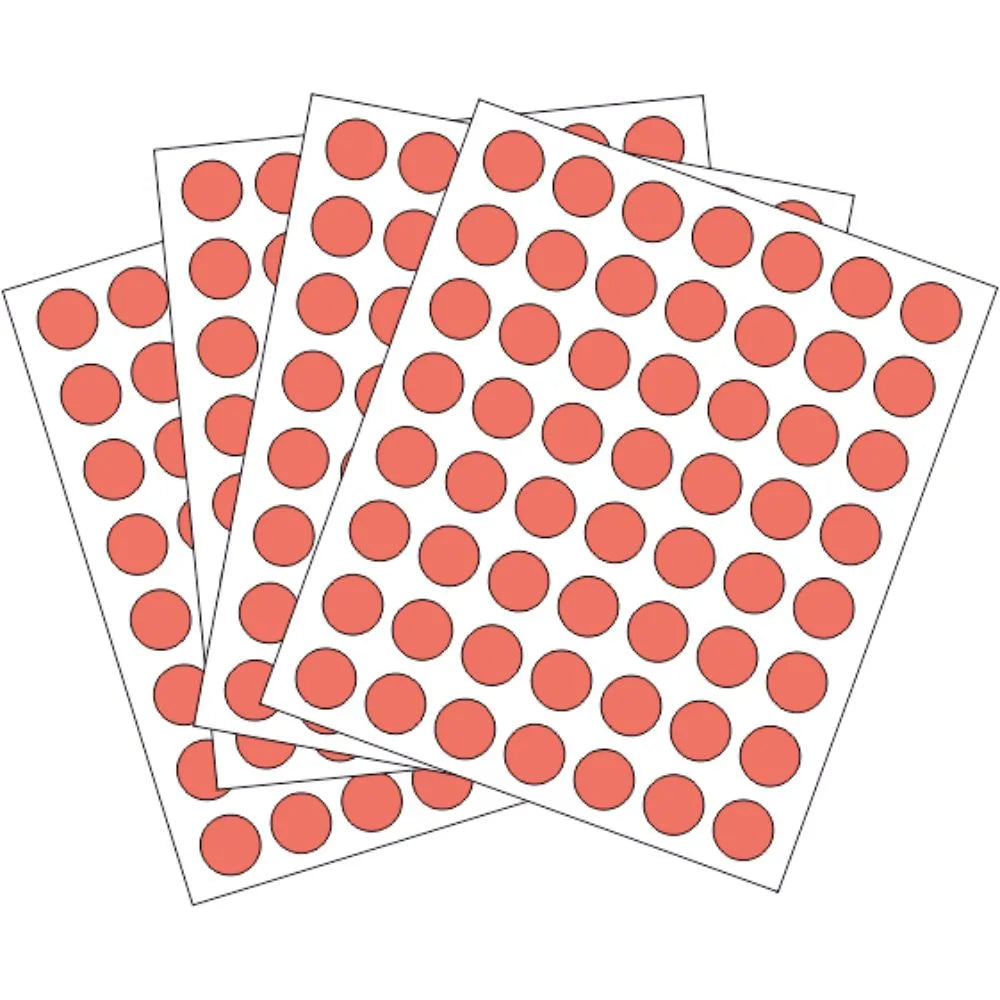 rotulos autoadhesivos circulares - 13mm Dimatic Colores Planos Rojo