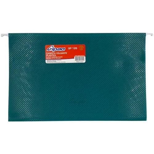 Carpeta Colgante Plástica Oficio - Varilla Metálica IPP - Verde