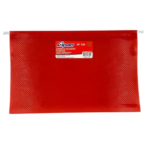 Carpeta Colgante Plástica Oficio - Varilla Metálica IPP - Rojo