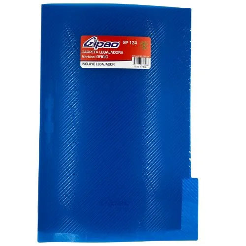Carpeta Legajadora Plástica Oficio Azul