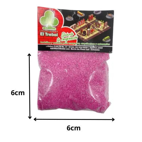 Piedras decorativas para maquetas y manualidades - Pequeña Fucsia