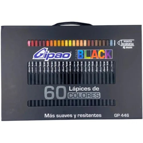 lapices de color Gipao Black - Caja x60