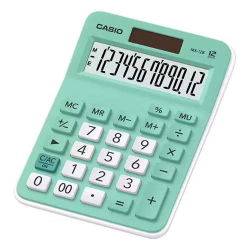 Calculadora Mediana – Calculadora 12 Dígitos - Casio Verde Agua MX-12B-GN