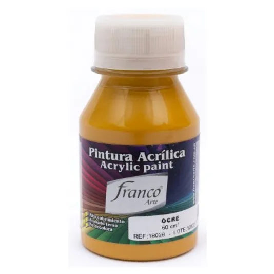 Pintura Acrílica Franco Arte 60ml Al Frio - Ocre