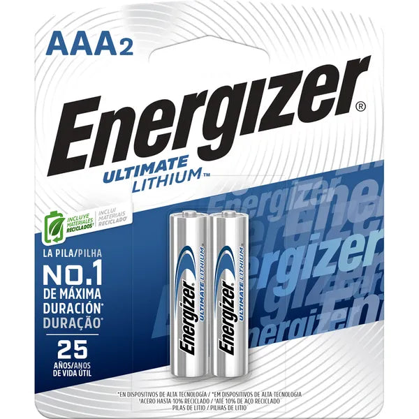 Pilas Triple A (AAA) Blíster X2 - Energizer Litio