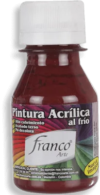 Pintura Acrílica Franco Arte 60ml Al Frio - Vinotinto
