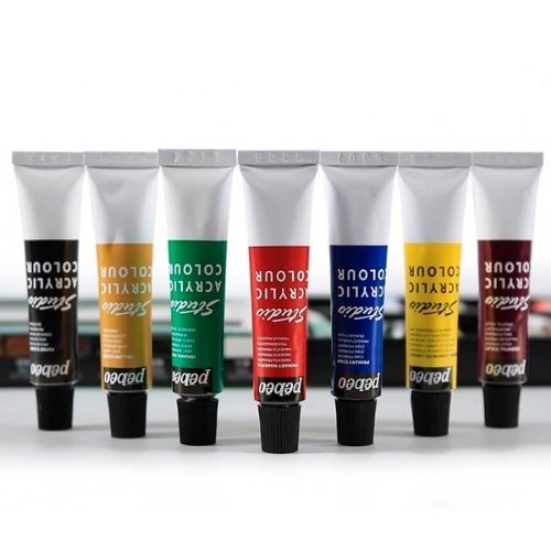 Acrilica Pebeo Paquete De 12ml X12 Muestra Perfecta De Los Tubos De Las Pinturas