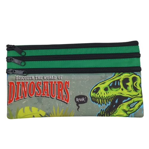Cartuchera Economica 3Cierres Dinosaurs