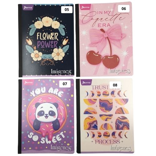 Cuaderno Cosido IMAGENES X50 Cuadros Femenino 5 8 2025