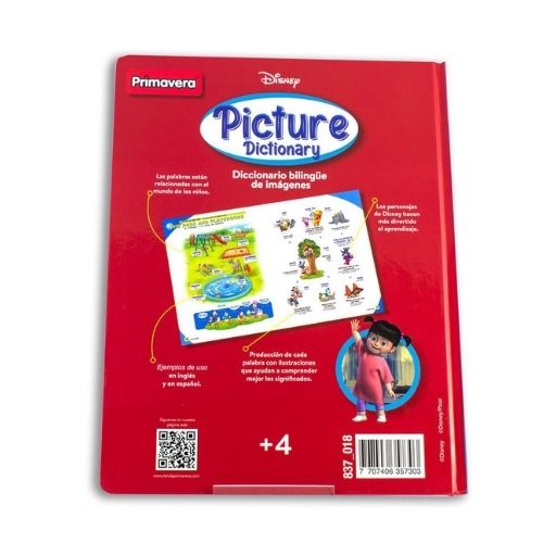 Diccionario Disney Bilingue De Imagenes Portada Trasera