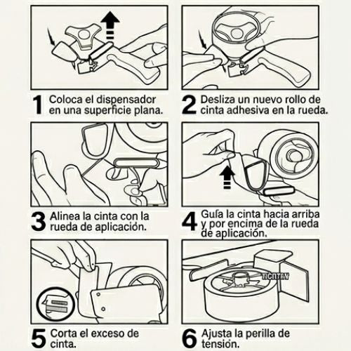Dispensador de Cinta Adhesiva Manual Gipao GP505 para Empaque