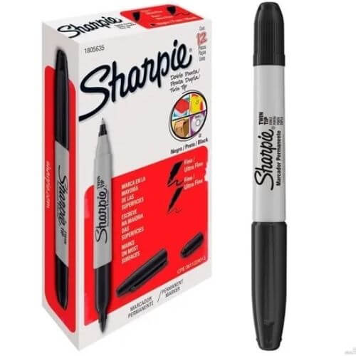 Marcador Sharpie Doble Punta Marcador Twin Tip Caja