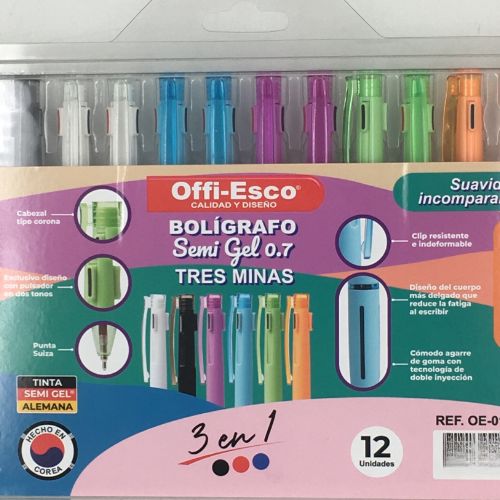Offi Esco Boligrafo OE 015F X 12