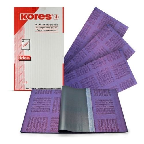 Papel Hectografico Marca Kores Tamano Oficio Unidad Y Paquete Portada