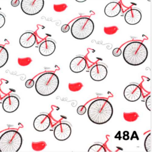 Papel arte estampado biciletas rojas