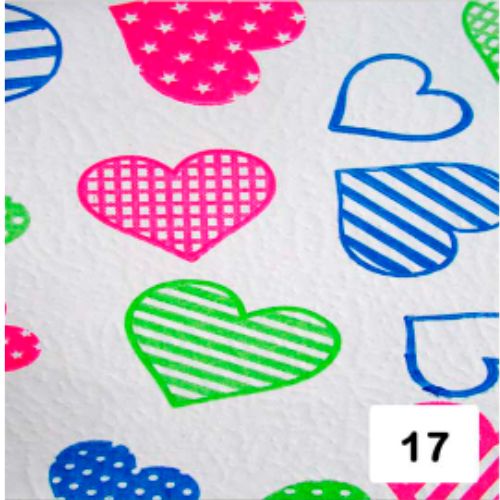 Papel arte estampado corazones