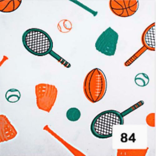 Papel arte estampado dibujos elementos deportivos 1