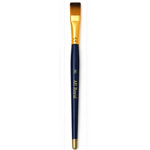 AH Royal Short Handle Flat Brush #8