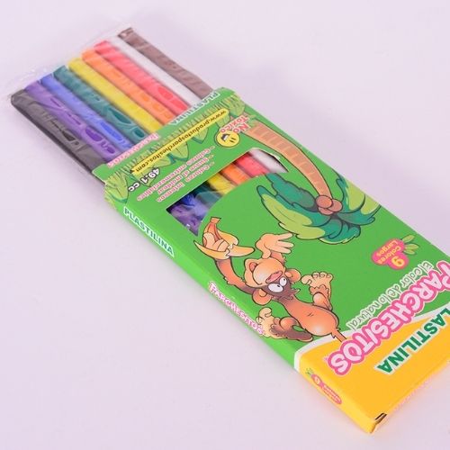 Plastilina parchesitos En Todos Los Tamanos Paquete De 9 Colores Abierto