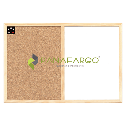 Tablero Acrilico y Corcho o Mixto Marco de Madera Panafargo 1
