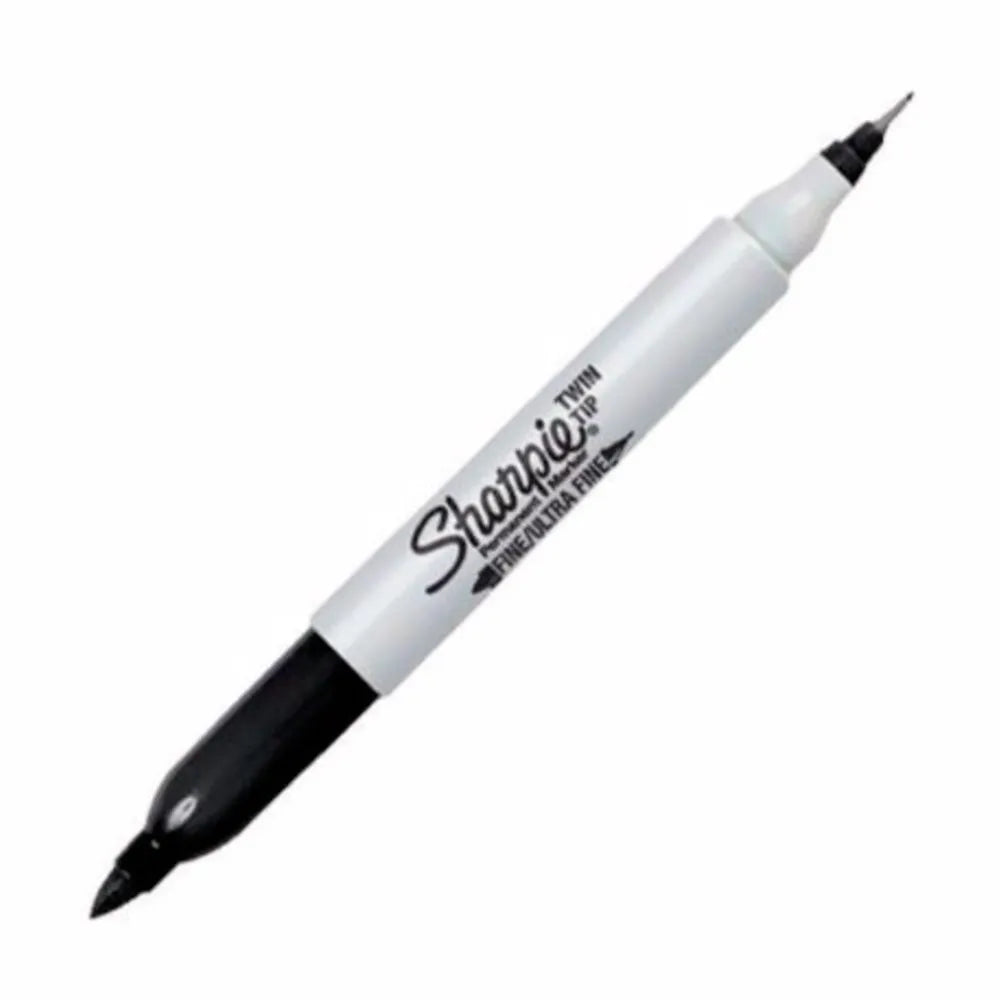 Marcador Sharpie Doble Punta - Marcador Twin Tip - Negro