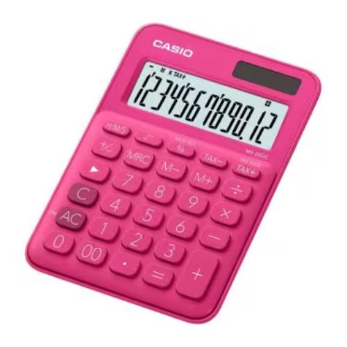 Calculadora casio calculo de impuesto 12 digitos MS 20UC RD Fucsia