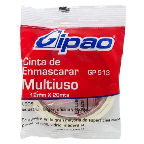Cinta de enmascarar multiuso gp 513 12mm x 20mts