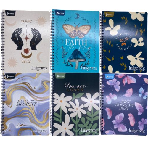 Cuaderno argollado grande norma femenino lineas