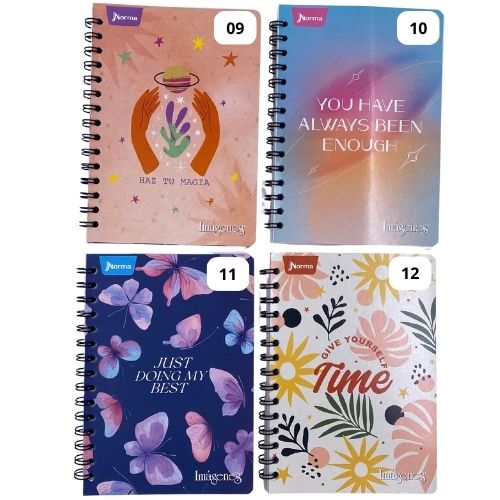 Cuaderno argollado linea corriente 100 hojas imagenes femenino 9 12