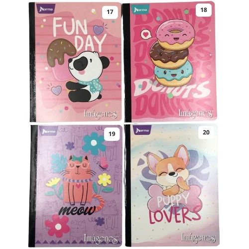 Cuaderno cosido imagenes 50 hojas linea corriente norma femenino 17 20 2025