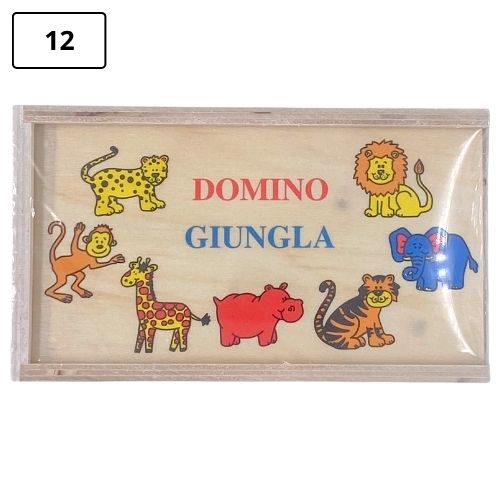 Domino didactico infantil de madera selva 12