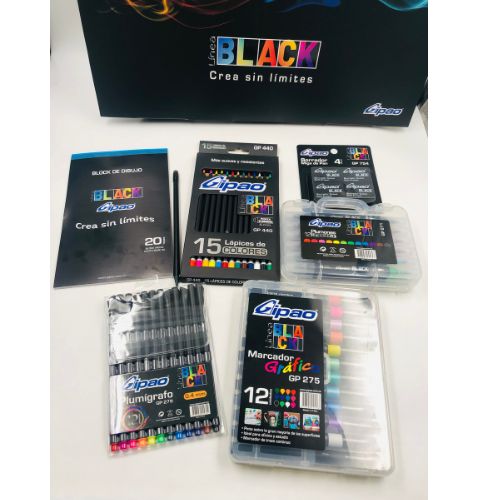 Kit de dibujo marca gipao linea black