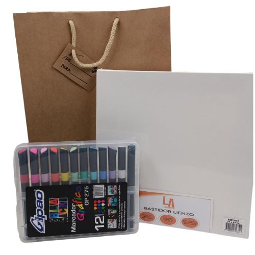 Kit de lienzo para pintar mas marcadores gráficos x12