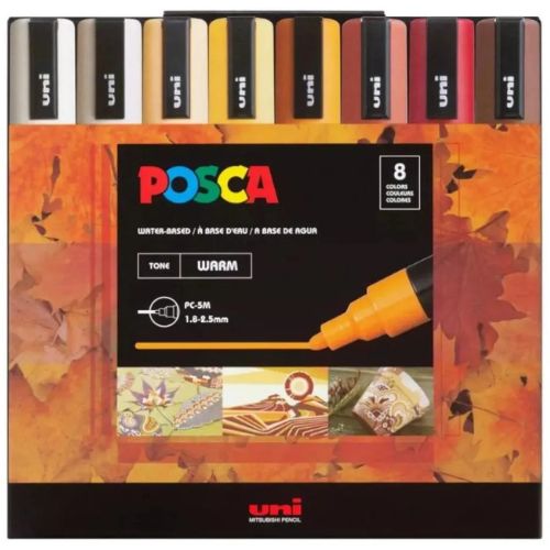 Posca markers warm tones x8 PC-5M