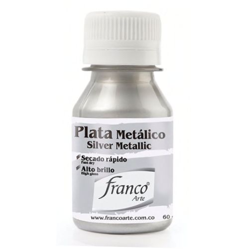 Pintura base de aceite plata metalizado