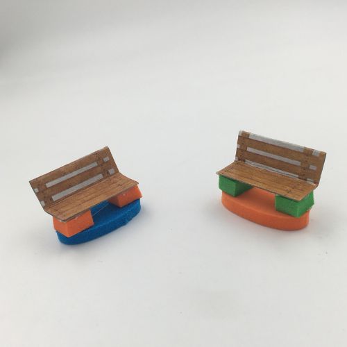 Silla de parque para maqueta x 2