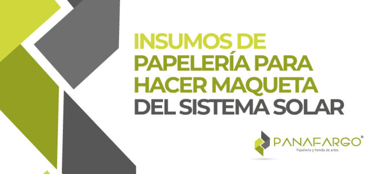 Insumos de papelería para crear maquetas del sistema solar