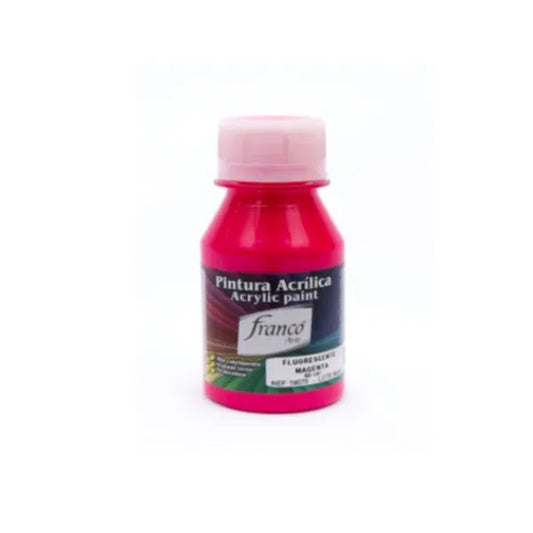 Pintura Acrílica Franco Arte 60ml Al Frio - Fluorescente Magenta