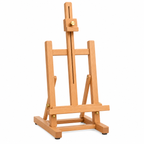 Imagen principal de caballete académico de mesa de madera natural, sobre fondo blanco.